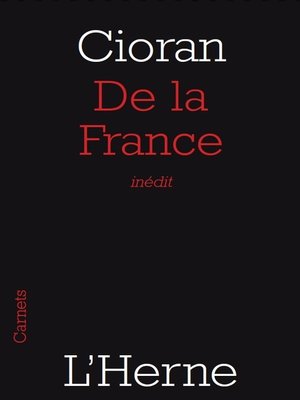 cover image of De la France